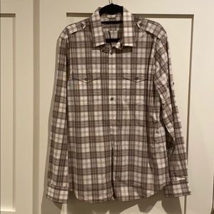 Express Fitted Casual Dress Shirt